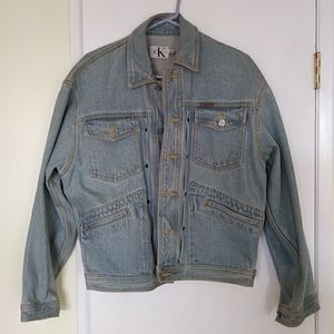Vintage Calvin Klein Denim Jacket 80's Size Small - smoke- and pet-free home
